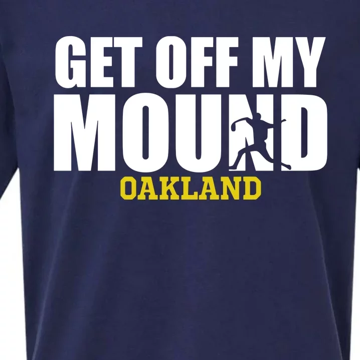 Get Off My Mound Oakland Sueded Cloud Jersey T-Shirt