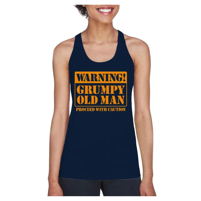 Grumpy Old Man Tee for Grandfathers Dads Father's Day Women's Racerback Tank