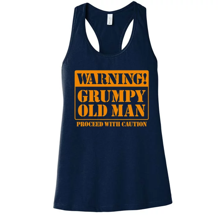 Grumpy Old Man Tee for Grandfathers Dads Father's Day Women's Racerback Tank