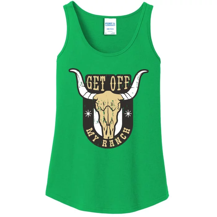 Get Off My Ranch Bull Ladies Essential Tank