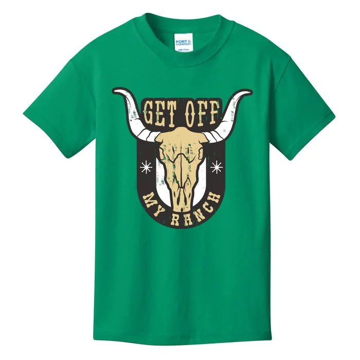 Get Off My Ranch Bull Kids T-Shirt