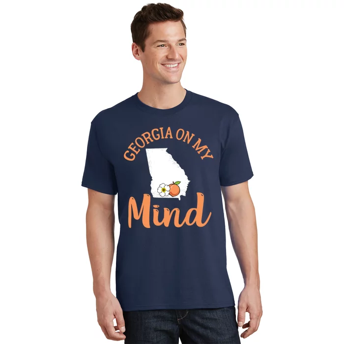 Georgia On My Mind GA Atlanta Peach Funny Southern State T-Shirt