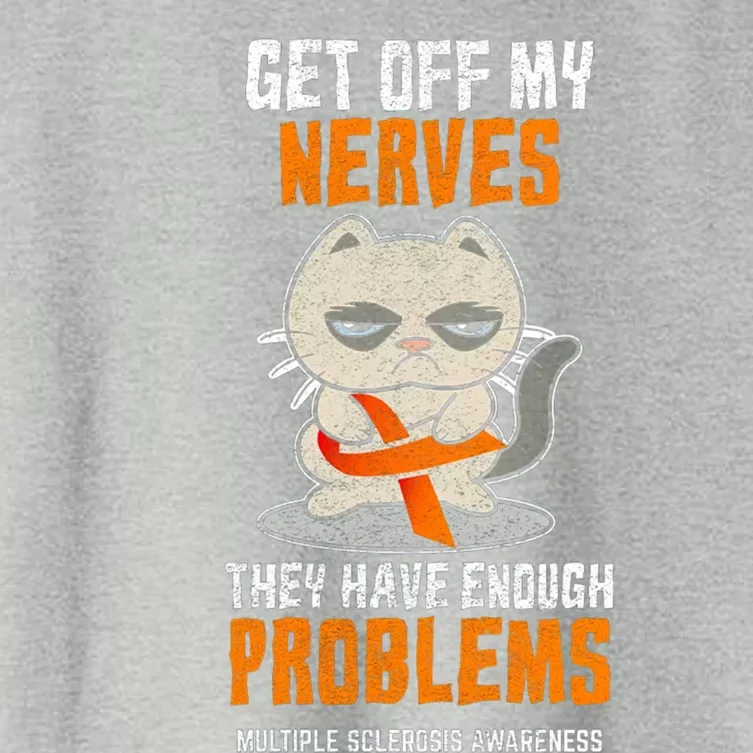 Get Off My Nerves Funny Multiple Sclerosis Awareness Gift Women's Crop Top Tee