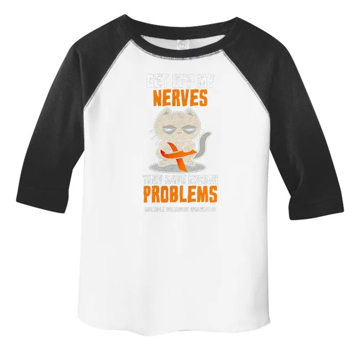 Get Off My Nerves Funny Multiple Sclerosis Awareness Gift Toddler Fine Jersey T-Shirt