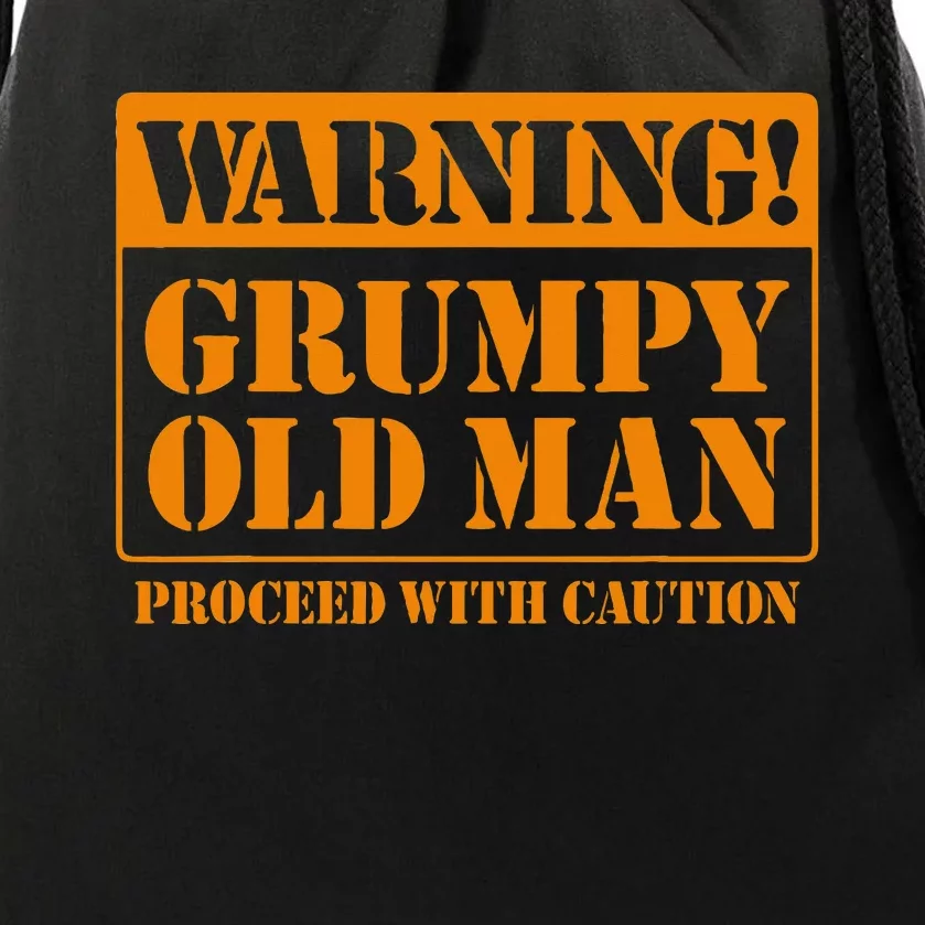 Grumpy Old Man For Grandfathers Dads Drawstring Bag