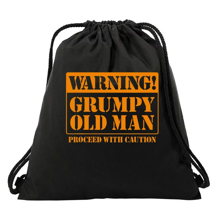 Grumpy Old Man For Grandfathers Dads Drawstring Bag