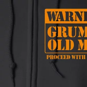 Grumpy Old Man For Grandfathers Dads Full Zip Hoodie