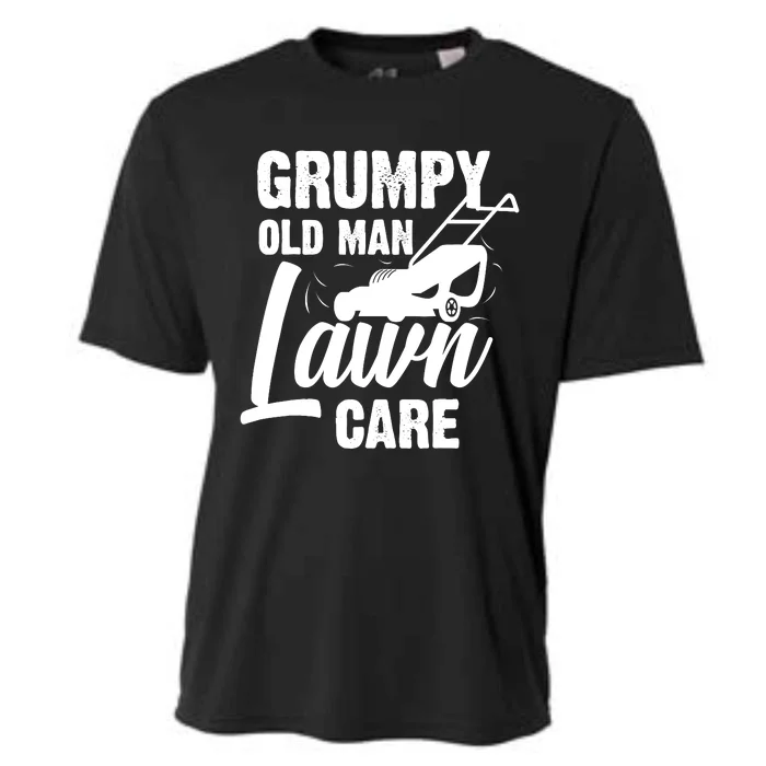 Grumpy Old Man Lawn Care Grass Cutting Lawn Mower Gift Cooling Performance Crew T-Shirt