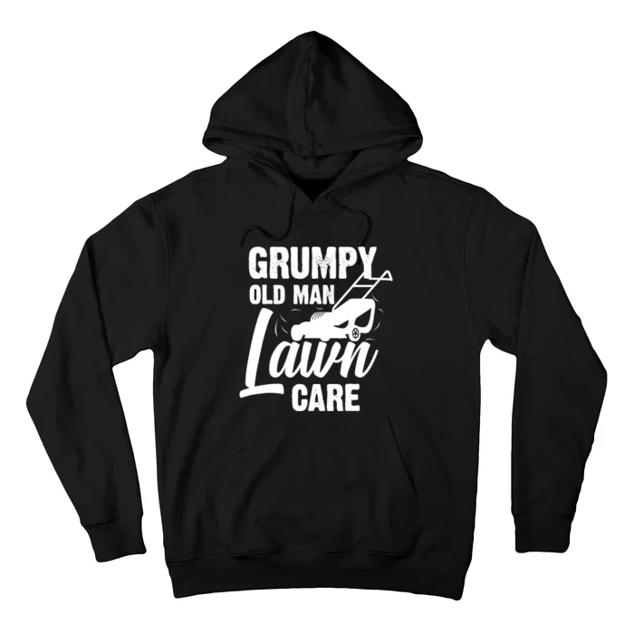 Grumpy Old Man Lawn Care Grass Cutting Lawn Mower Gift Hoodie