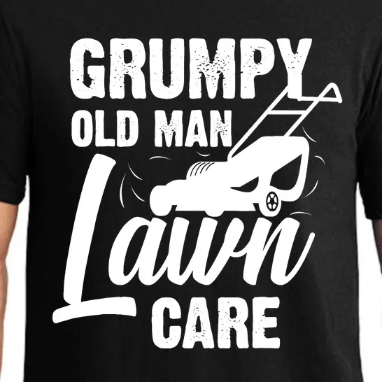 Grumpy Old Man Lawn Care Grass Cutting Lawn Mower Gift Pajama Set