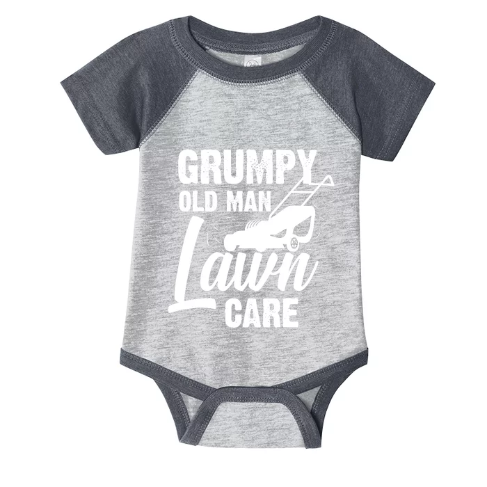 Grumpy Old Man Lawn Care Grass Cutting Lawn Mower Gift Infant Baby Jersey Bodysuit