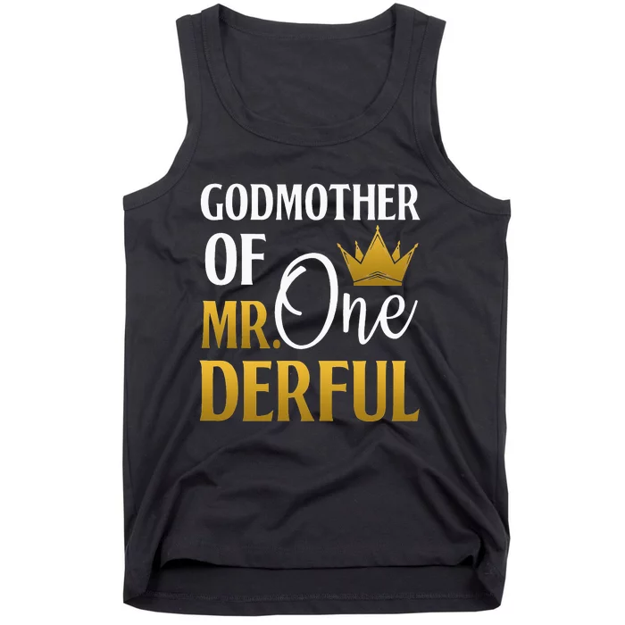 Godmother Of Mr Onederful 1st Birthday Mother's Day Tank Top