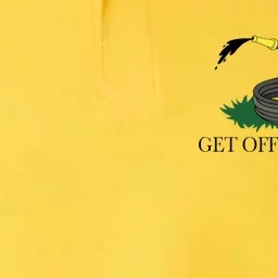 Get Off My Lawn Gadsden Parody Softstyle Adult Sport Polo