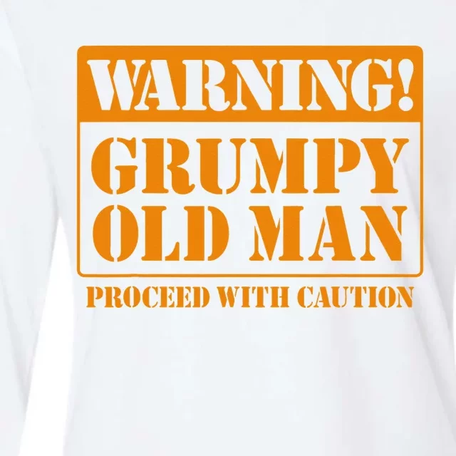 Grumpy Old Man for Grandfathers Dads Father's Day Womens Cotton Relaxed Long Sleeve T-Shirt