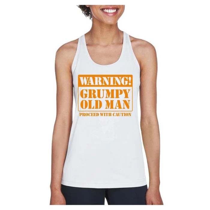 Grumpy Old Man for Grandfathers Dads Father's Day Women's Racerback Tank