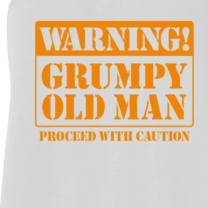 Grumpy Old Man for Grandfathers Dads Father's Day Women's Racerback Tank