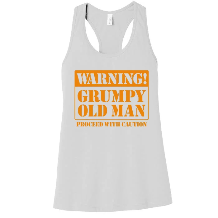 Grumpy Old Man for Grandfathers Dads Father's Day Women's Racerback Tank