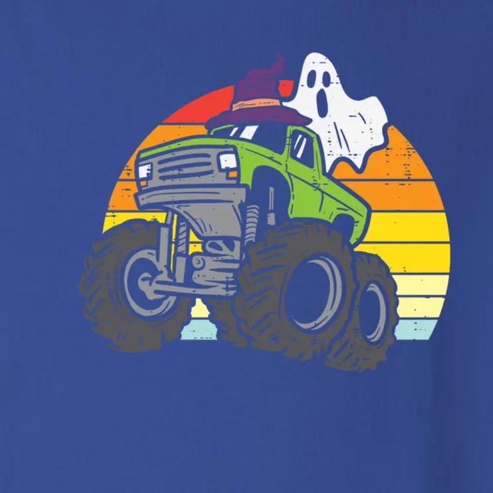 Ghost On Monster Truck Retro Halloween Great Gift Toddler Long Sleeve Shirt