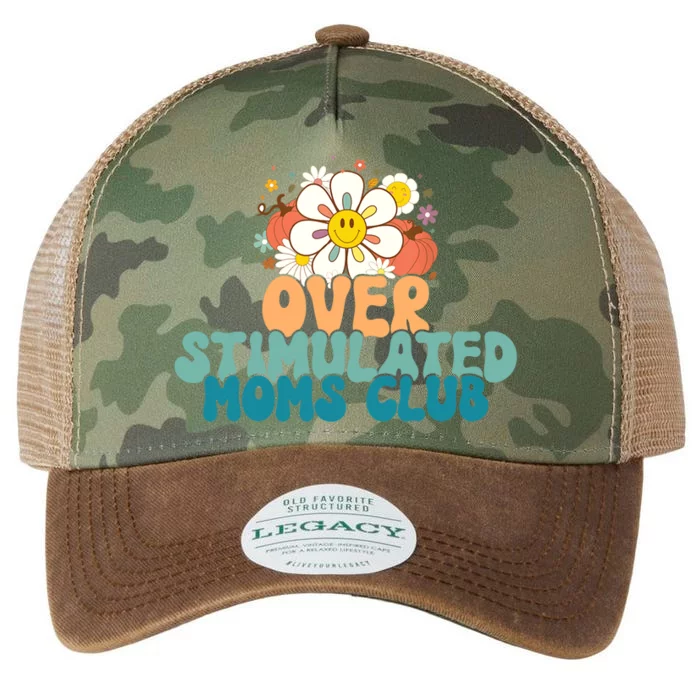 Groovy Overstimulated Moms Club Funny Trendy Mom Legacy Tie Dye Trucker Hat