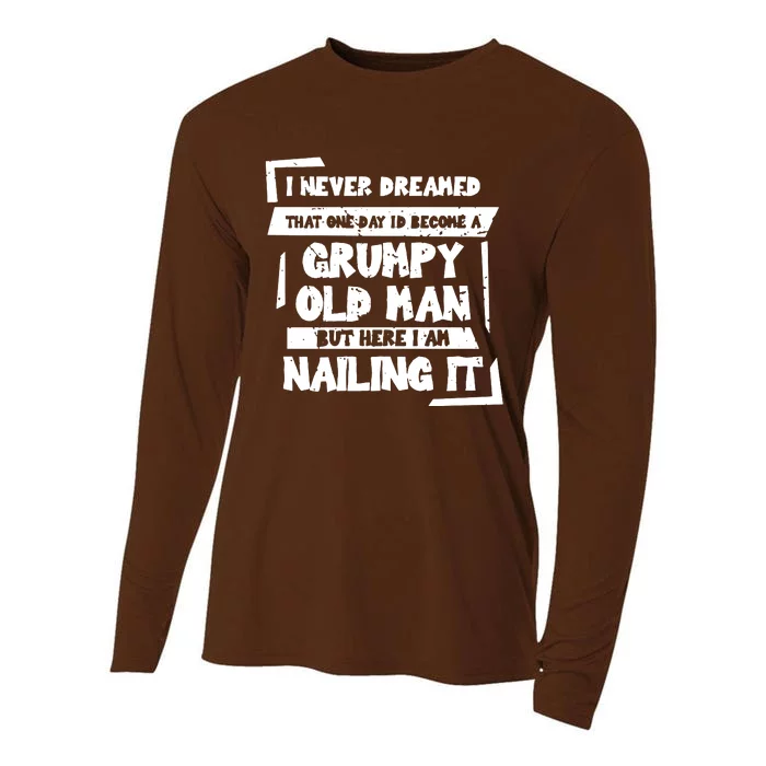 Grumpy Old Man Nailing It Cooling Performance Long Sleeve Crew