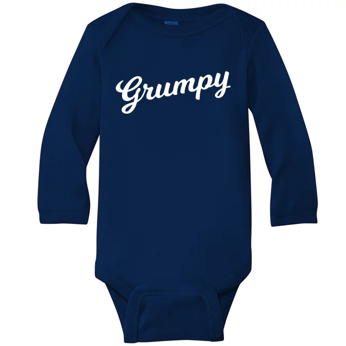 Grumpy Old Meaningful Gift Grumpy Grandad Gift For Fathers Day Meaningful Gift Baby Long Sleeve Bodysuit