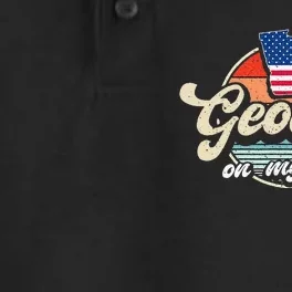 Georgia On My Mind The Peach State Retro USA Proud Georgian Dry Zone Grid Performance Polo