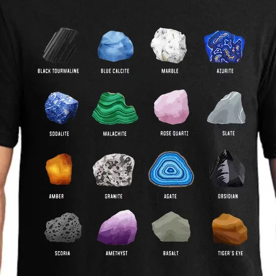 Geology Ores Minerals Gems And Crystals Rock Funny Tee Pajama Set