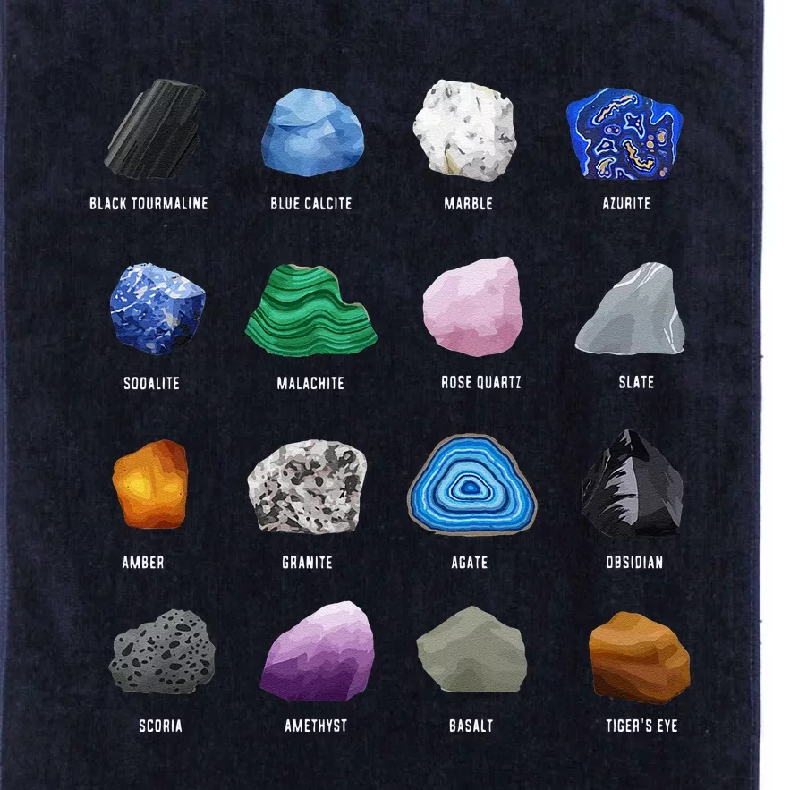 Geology Ores Minerals Gems And Crystals Rock Funny Tee Platinum Collection Golf Towel