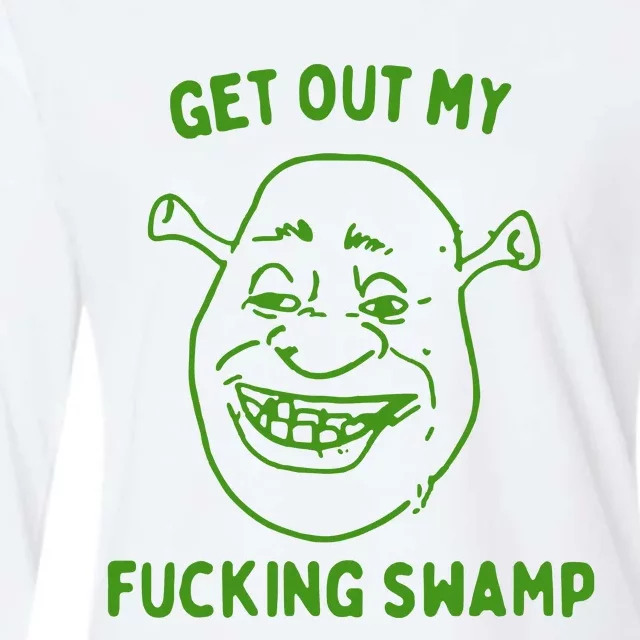 Get Out My Fucking Swamp Womens Cotton Relaxed Long Sleeve T-Shirt