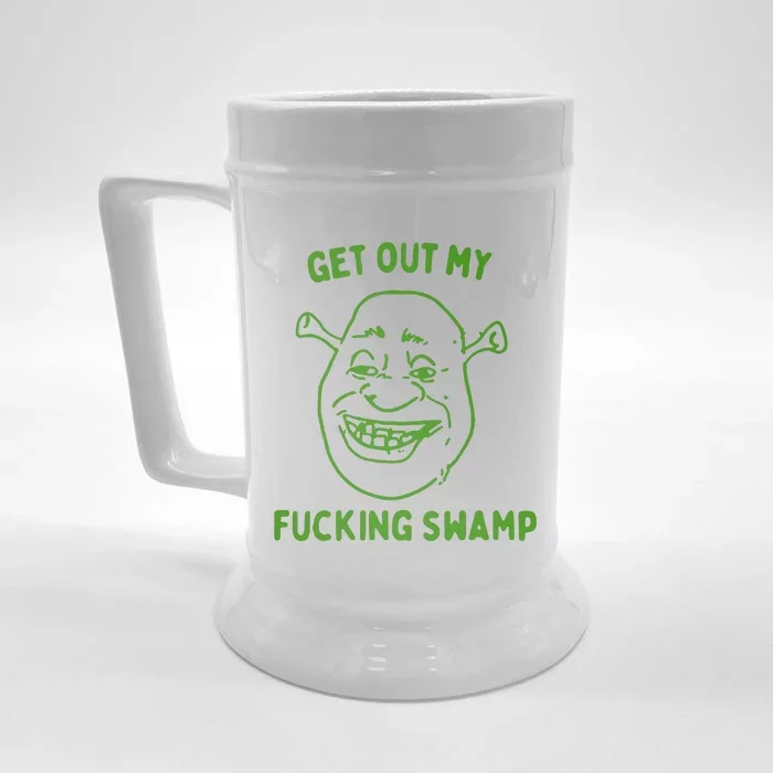 Get Out My Fucking Swamp Front & Back Beer Stein