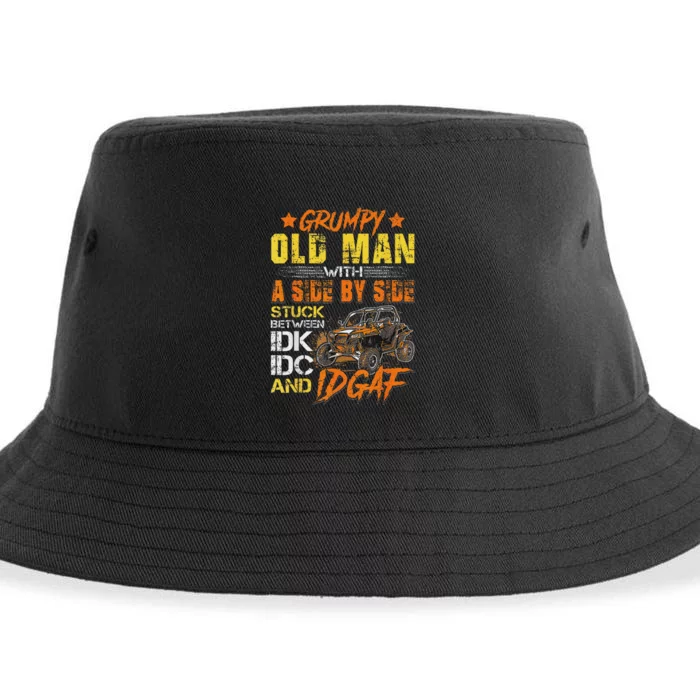 Grumpy Old Man Sxs Utv Side By Side Sustainable Bucket Hat