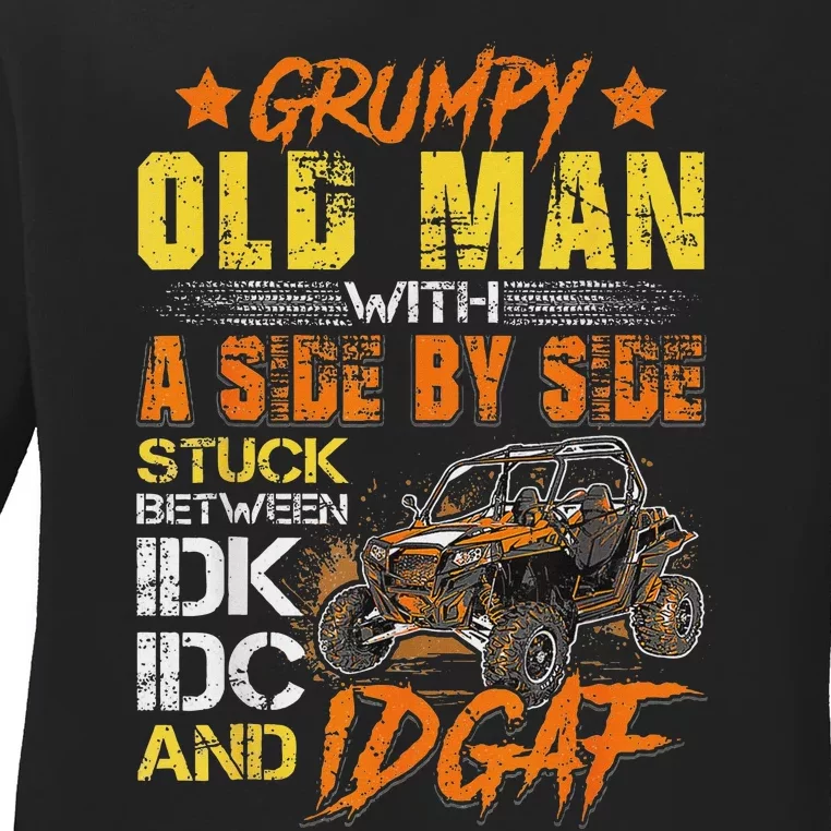 Grumpy Old Man Sxs Utv Side By Side Ladies Long Sleeve Shirt