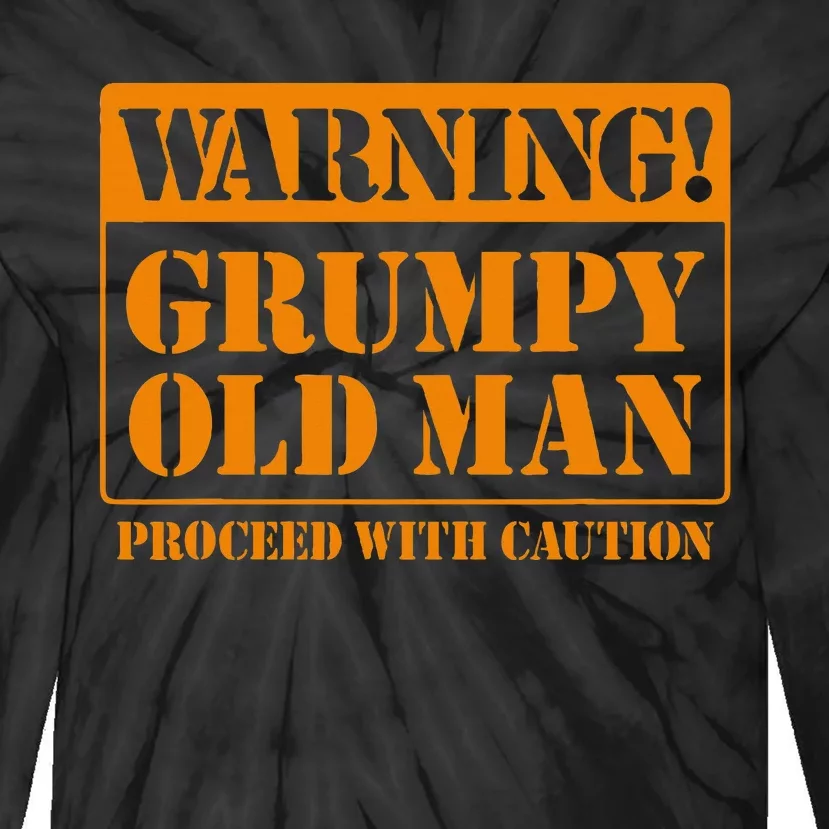 Grumpy Old Man For Grandfathers Dads FatherS Day Tie-Dye Long Sleeve Shirt