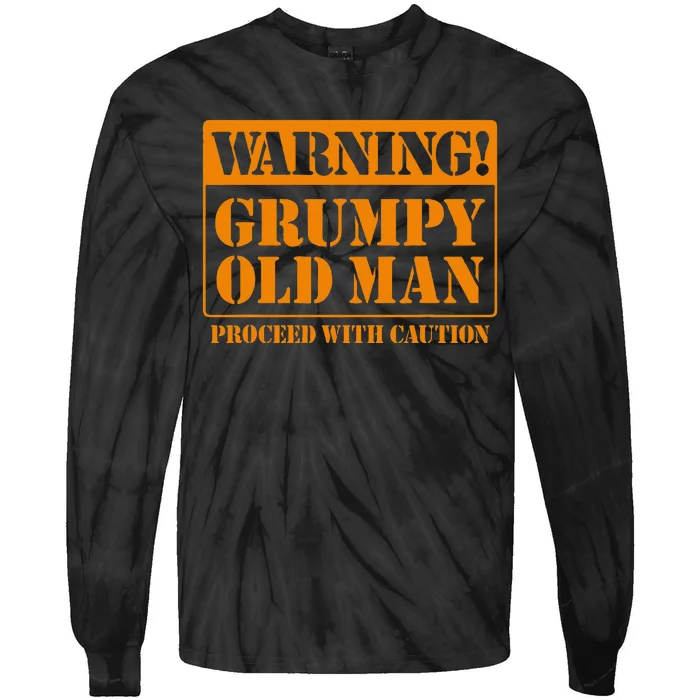 Grumpy Old Man For Grandfathers Dads FatherS Day Tie-Dye Long Sleeve Shirt