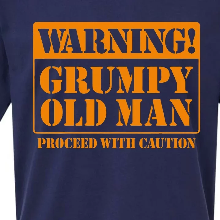 Grumpy Old Man For Grandfathers Dads FatherS Day Sueded Cloud Jersey T-Shirt