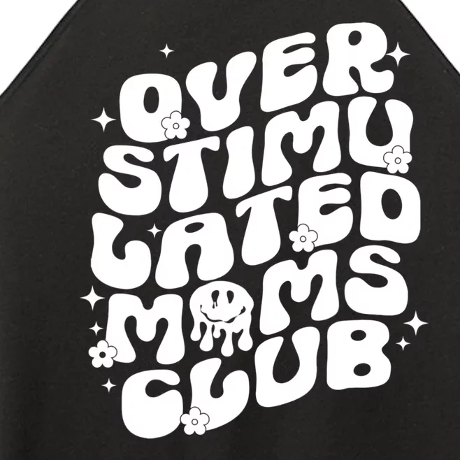 Groovy Overstimulated Moms Club Funny Trendy Mom Women’s Perfect Tri Rocker Tank