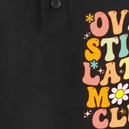 Groovy Overstimulated Moms Club Funny Mom Joke Mother's Day Dry Zone Grid Performance Polo