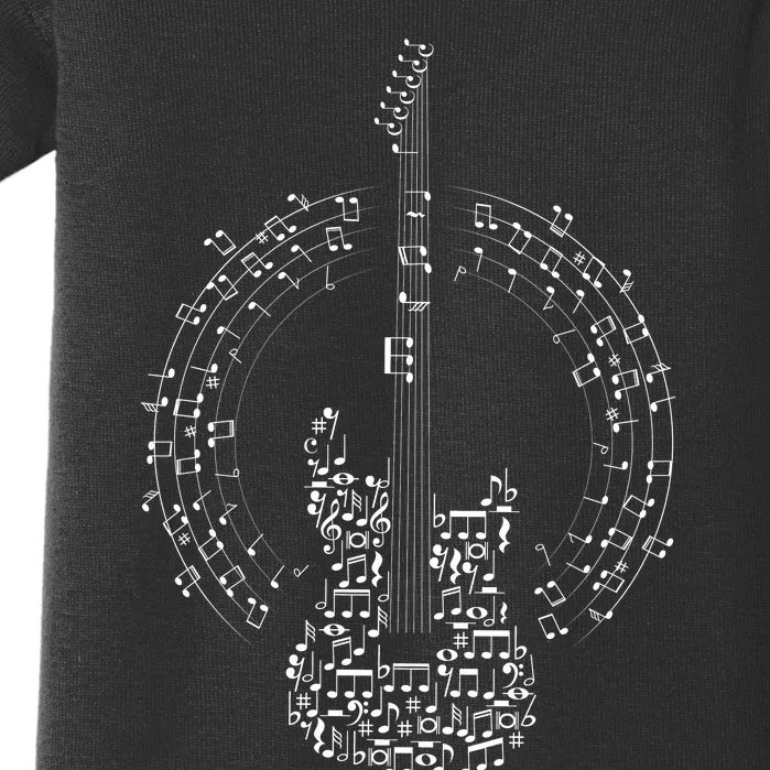 Guitar Of Musical Notes Baby Bodysuit