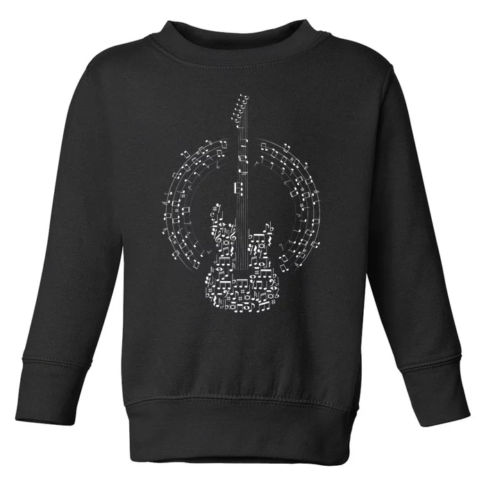 Guitar Of Musical Notes Toddler Sweatshirt