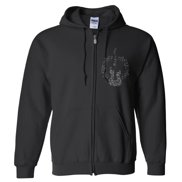 Guitar Of Musical Notes Full Zip Hoodie