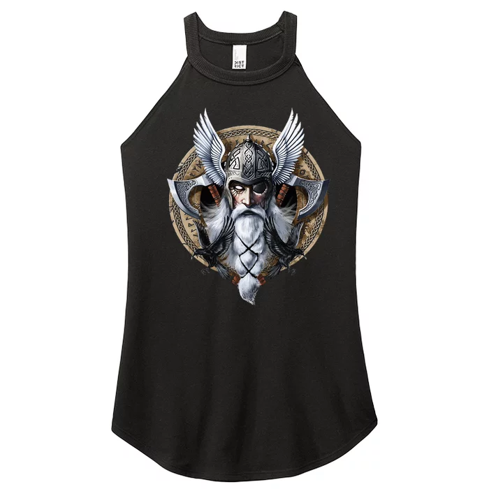 God Odin Norse Viking Warrior Nordic Pagan Women’s Perfect Tri Rocker Tank