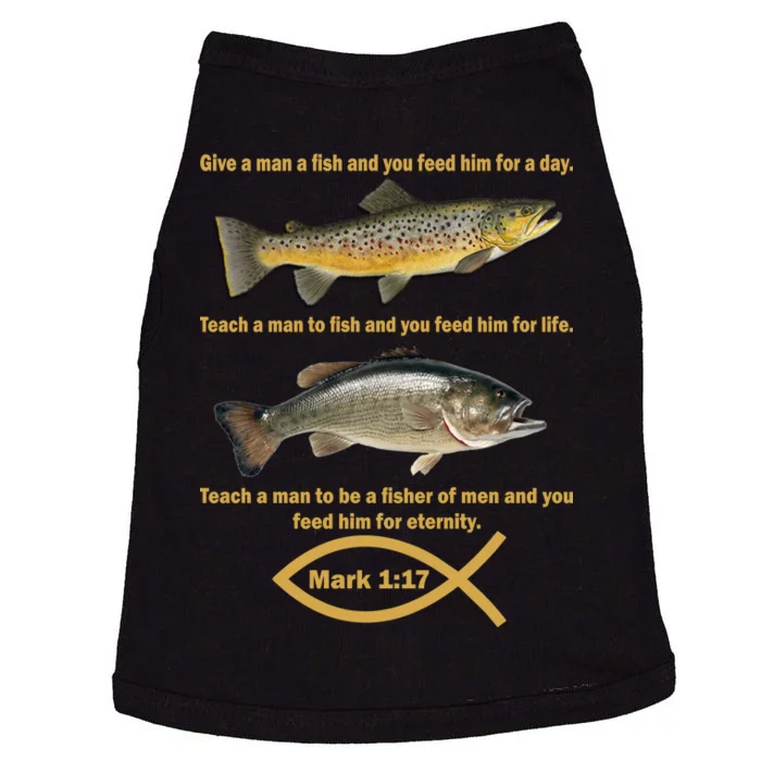 Gone Fishing Christian Quote Mark 1:17 Doggie Tank