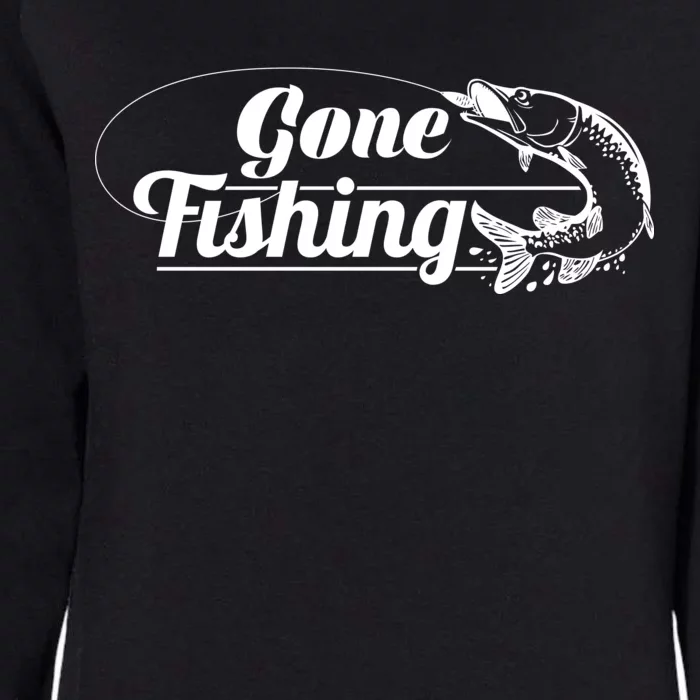 Gone Fishing Logo Womens California Wash Sweatshirt