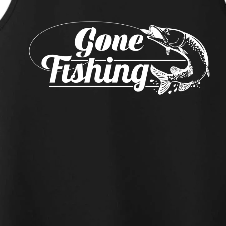 Gone Fishing Logo Performance Tank