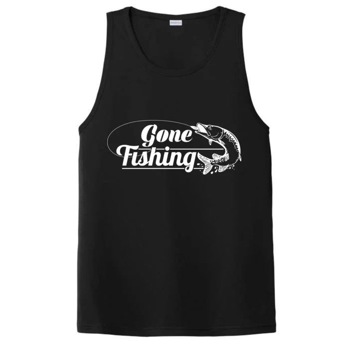 Gone Fishing Logo Performance Tank