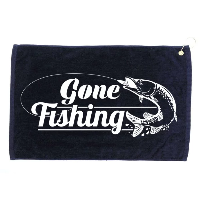 Gone Fishing Logo Grommeted Golf Towel