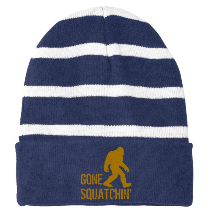 Gone Squatchhin Striped Beanie with Solid Band