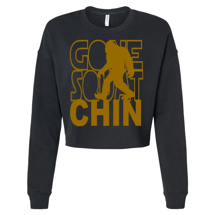 Gone Squatchhin Funny Sasquatch Cropped Pullover Crew