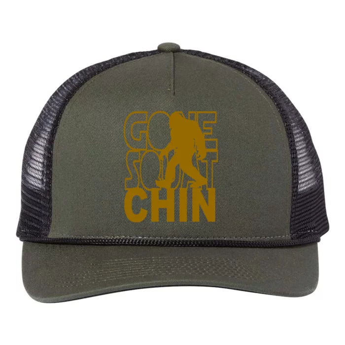 Gone Squatchhin Funny Sasquatch Retro Rope Trucker Hat Cap