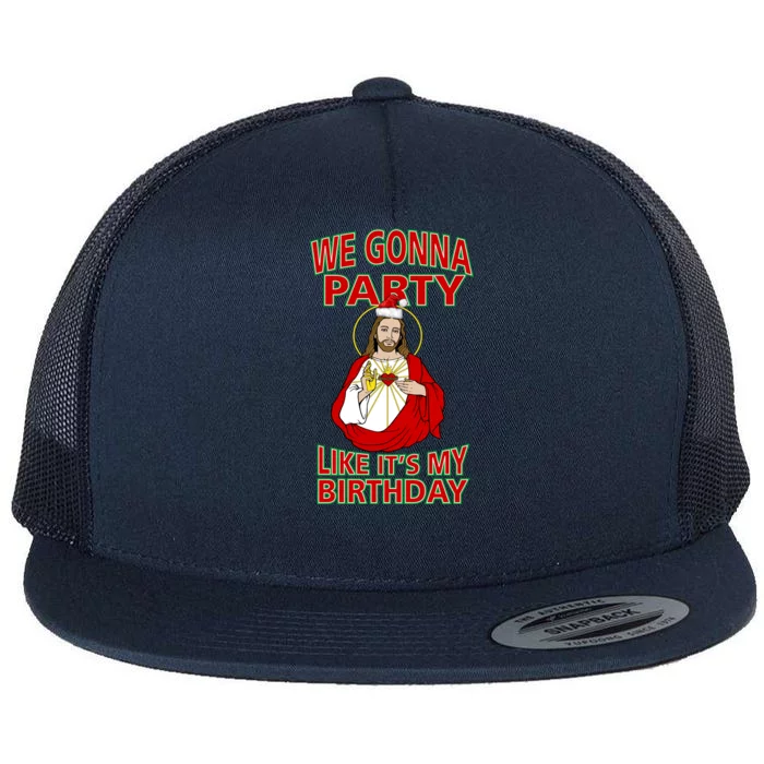 Gonna Party Like It's My Birthday Jesus Flat Bill Trucker Hat